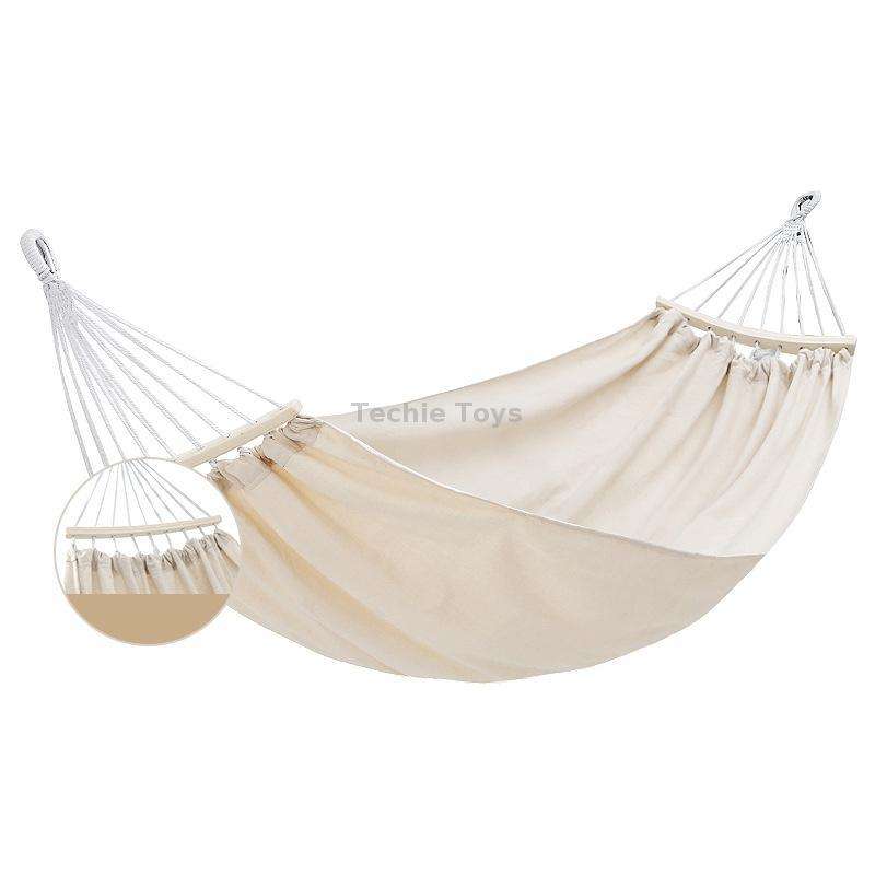 KLY829 Camping Indoor Hammock Outdoor Swing, Style: Single Reinforcement Anti-rollover Beige