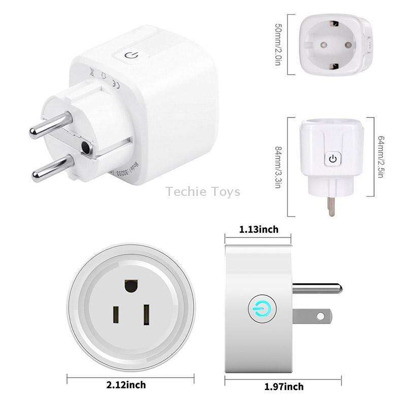 Tuya Smart App Wifi Smart Socket Phone Remote Timing Voice Switch Supports Alexa UK Plug, Style: 20A