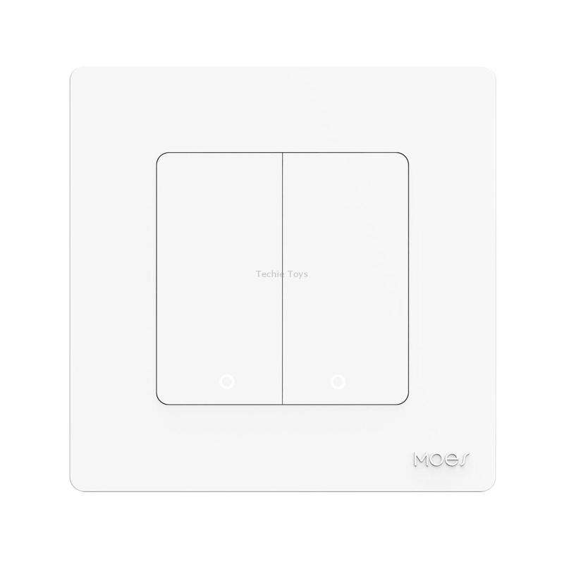 Tuya ZigBee Smart Single-fire Zero-fire Sharing Timing Voice Wall Switch EU Plug, Style: 2 Ways (Whi