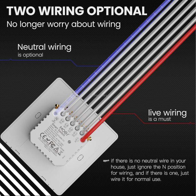 Tuya ZigBee Smart Single-fire Zero-fire Sharing Timing Voice Wall Switch EU Plug, Style: 1 Way (Gray
