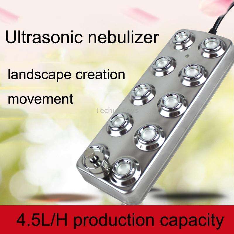Ultrasonic Atomization Accessories 10 Heads Fog Maker Landscape Large Fog Volume Humidifier Atomizat