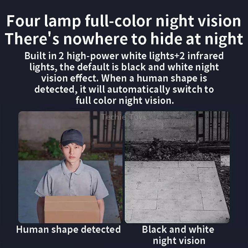Original Xiaomi AW300 WiFi Smart Outdoor Camera 2K Full Color Night Vision IP66 Waterproof Video Sur