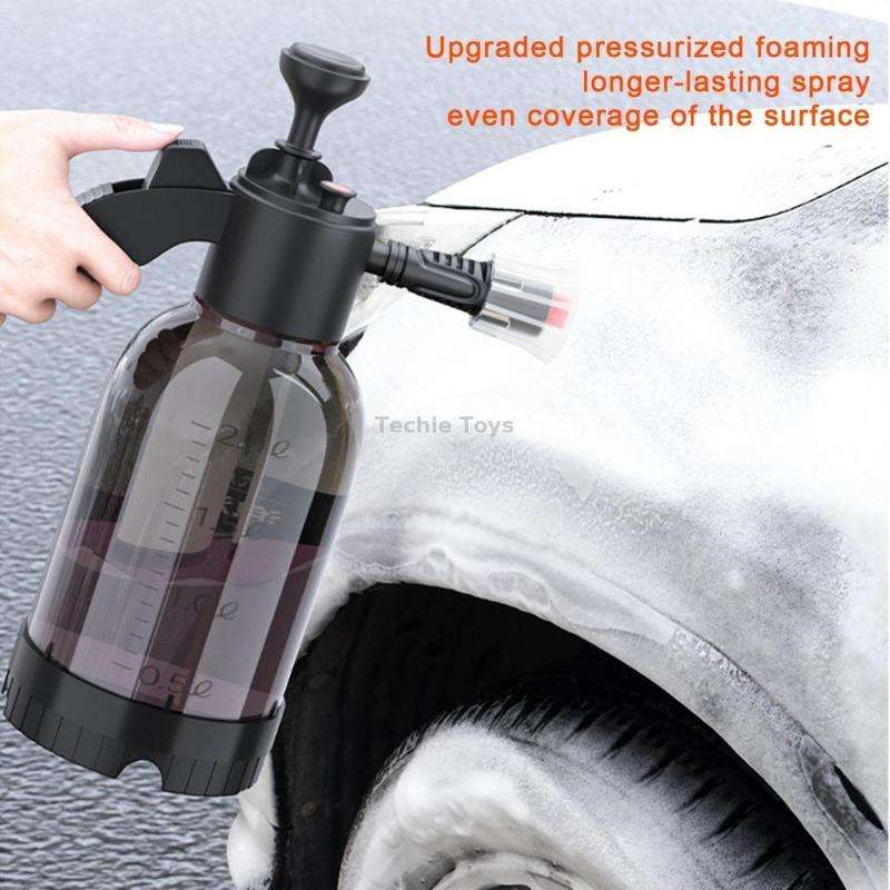 2L Foam Sprayer Pressure Spray Bottle for Car Washing Plants Watering Fertilizing(Black)