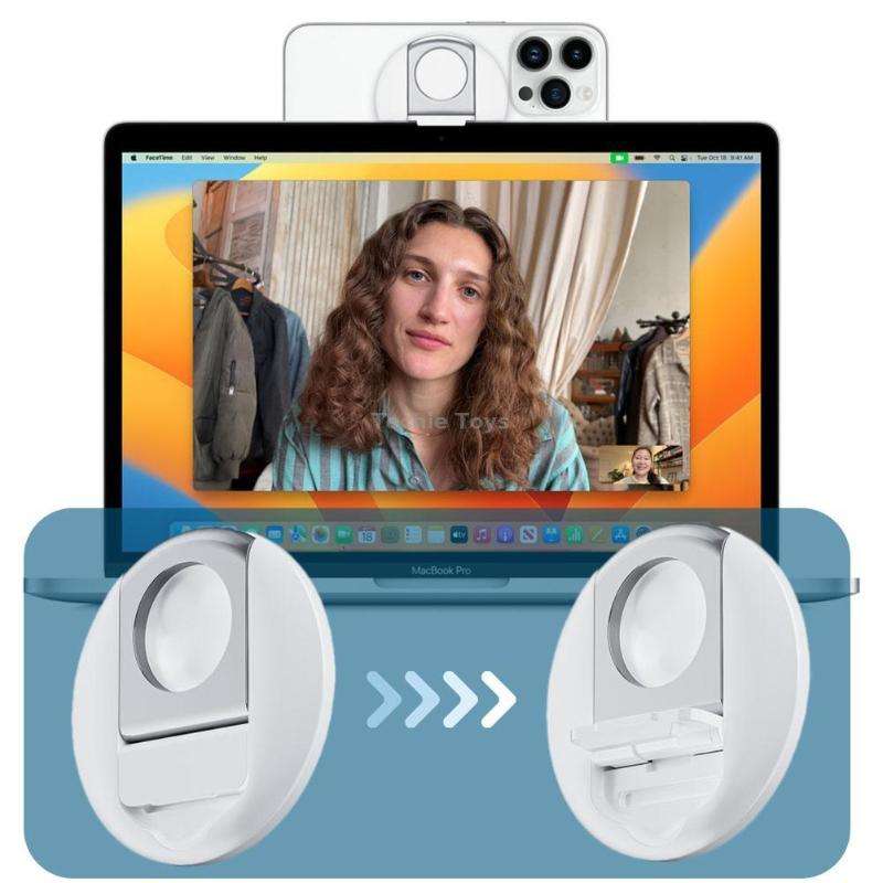 Magnetic Finger Ring Holder For MagSafe Phone MacBook Camera Mount Stand(Black)