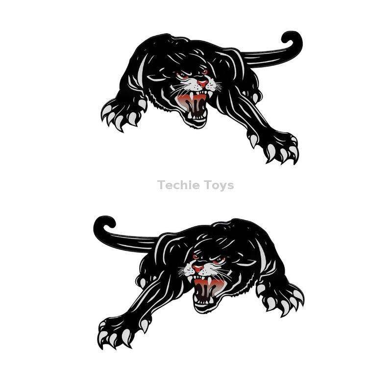 Colorful Black Panther Car Hood Door Reflective Sticker(Head Towards The Left)