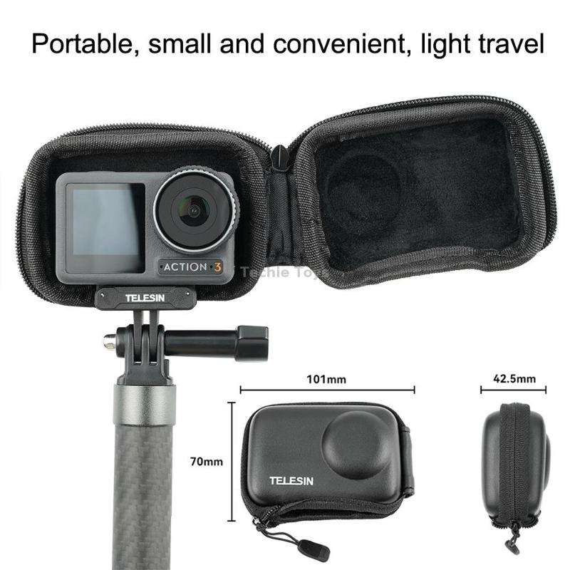 For DJI Osmo Action 3 TELESIN OA-BAG-002 Body Protective Bag Mini Storage Package Camera Accessories