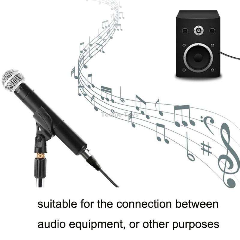 6.35mm Caron Female To XLR 2pin Balance Microphone Audio Cable Mixer Line, Size: 10m