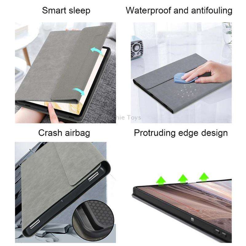 For Samsung S8+/S7 FE/S7+ GM 12.4 inch Adjustable Tablet Waterproof Anti-drop Protective Cover(Gray+