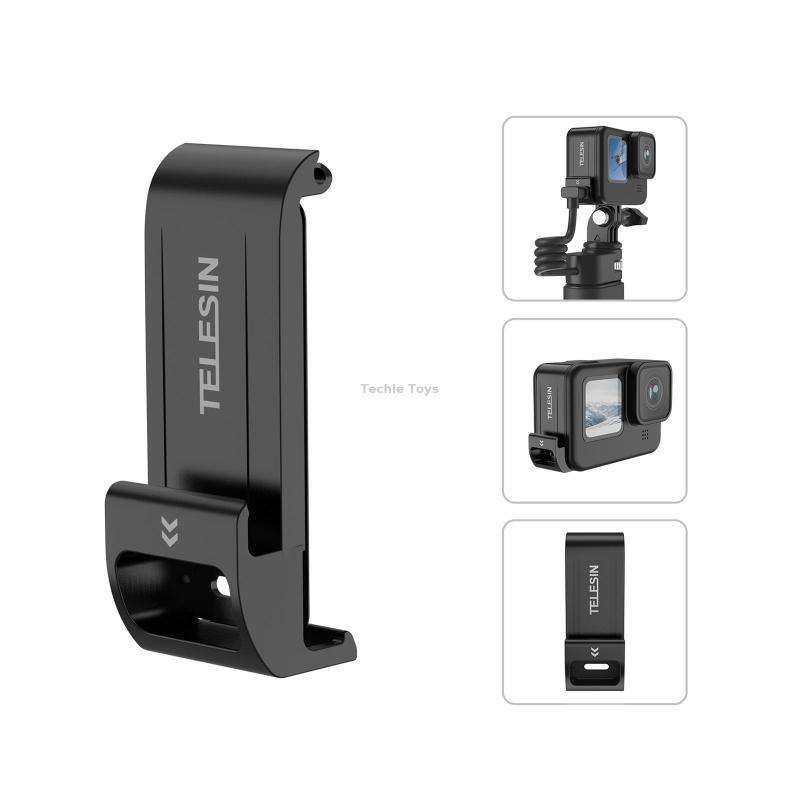 For GoPro Hero11 Black / HERO10 Black /9 Black TELESIN Weather-resistant Side Cover Easy Removable C