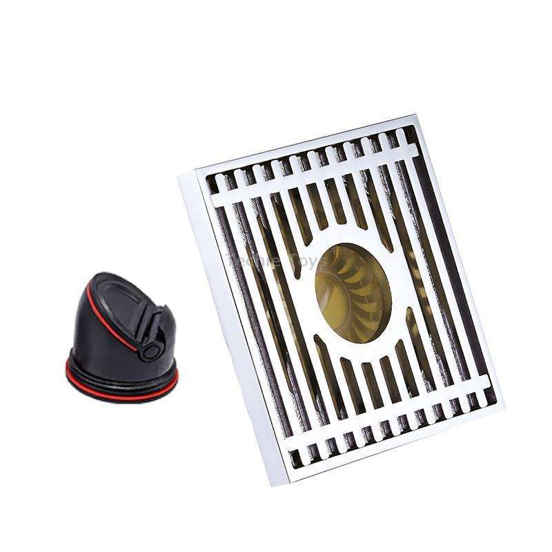 Full Copper Odor Proof Floor Drain, Style: K7004 Chrome Plated Dual Use+Straight Row