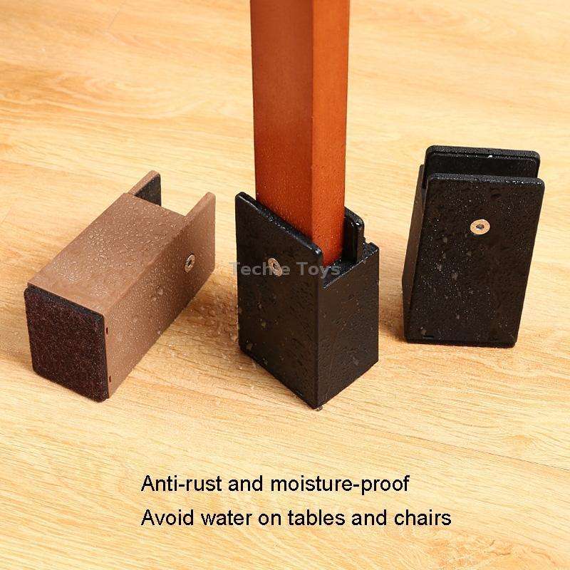 4pcs/set Adjustable Furniture Heightening Feet Pad, Size: 50mm High(Black Widened Plywood Type For 1