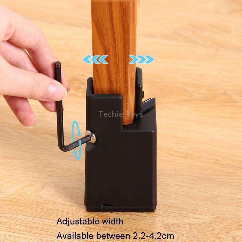 4pcs/set Adjustable Furniture Heightening Feet Pad, Size: 75mm High(Brown Clip Chair Foot For 22-42m