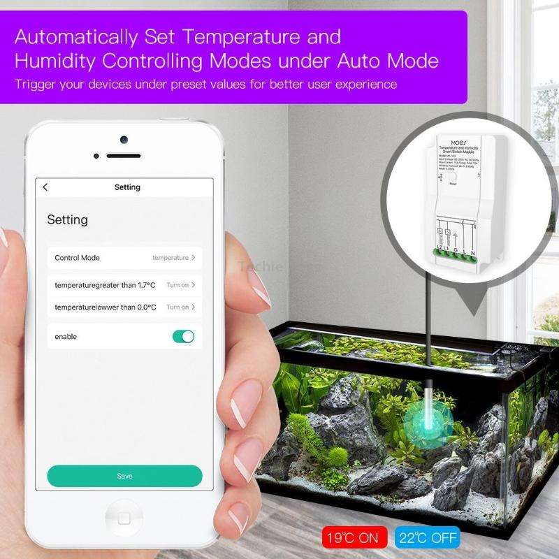 Temperature and Humidity Probe Tuya Dual-way Temperature and Humidity Switch Timer Smart Switch