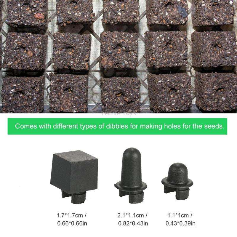 Handheld Seedling Soil Blocker Makes Four 2 by 2 Inches Soil Blocks for Garden Prep(Square)