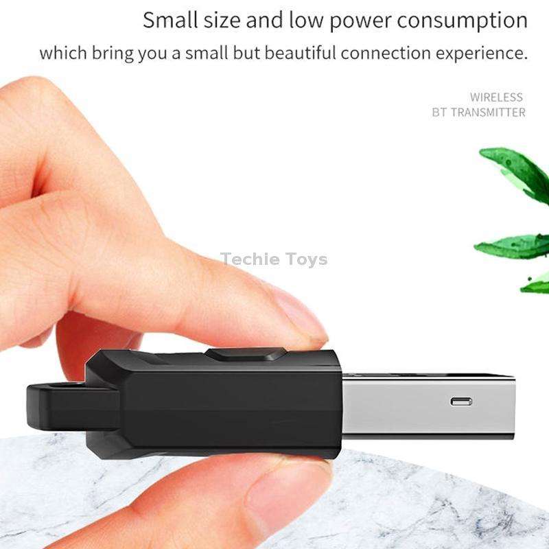 For PS4 / PS5 / PC HS-PS5101 Bluetooth 5.0 Adapter Audio Receiver Wireless Headset Transmitter(Black