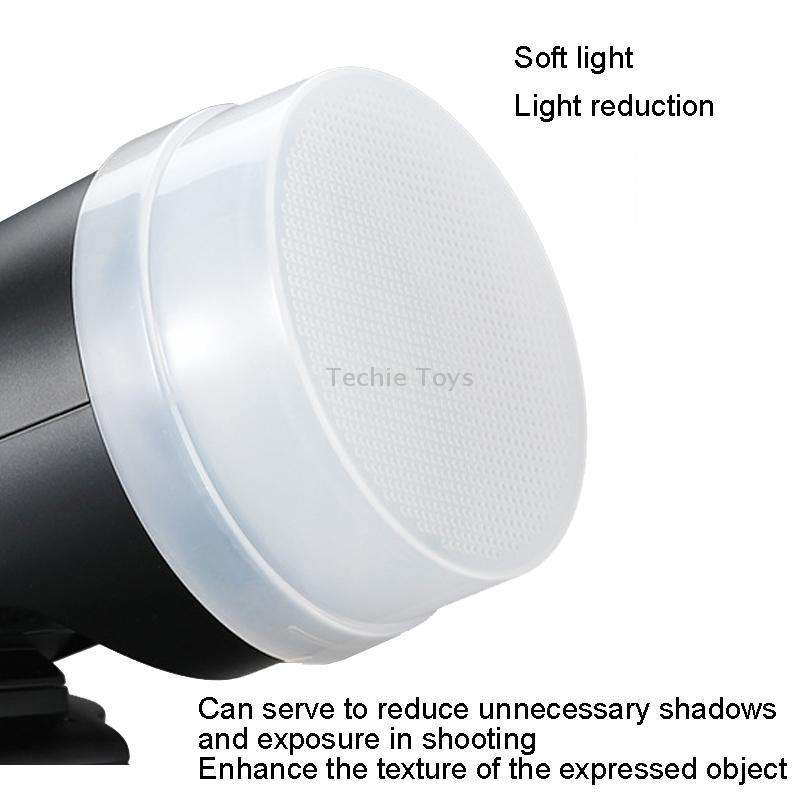 Round Light Head Universal SLR Camera Top Hot Shoe Light Soapbox, For Godox V1/AD100Pro/AD200/AD200P