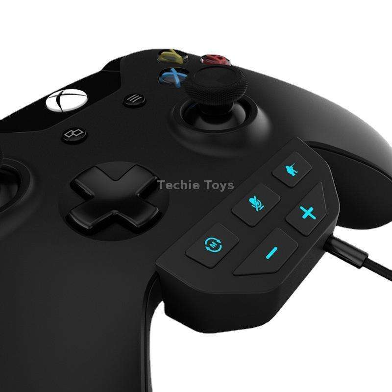 For Microsoft Xbox One S / X / Elite HS-XO193A Gamepad Sound Enhancer 3.5mm Converter Headphone Adap
