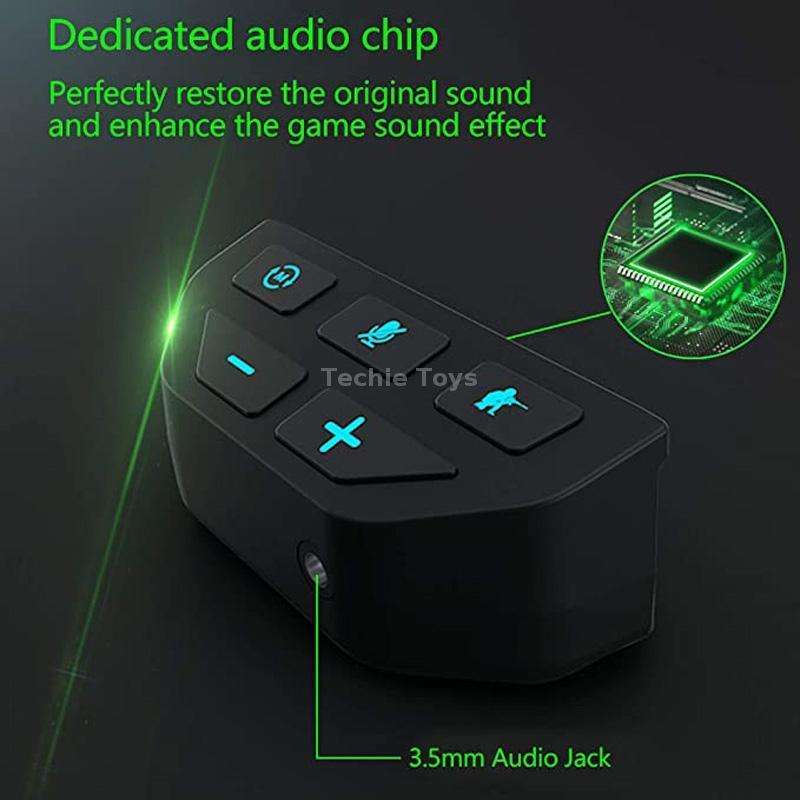 For Microsoft Xbox One S / X / Elite HS-XO193A Gamepad Sound Enhancer 3.5mm Converter Headphone Adap