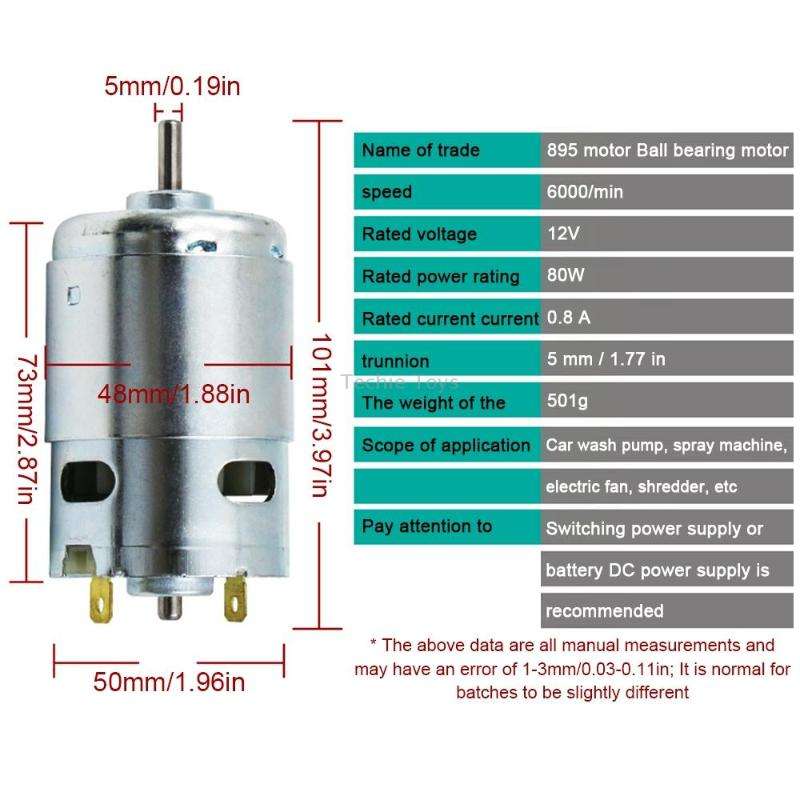 895 Spindle Motor High Speed High Power Large Torque with Ball Bearing