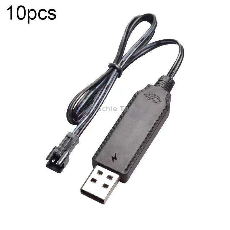10pcs 3.7V Forward Lithium Battery Charger Toy Charging Cable(SM-2P)