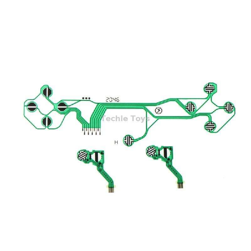 For PS5 V1 Controller 2sets Button Ribbon Circuit Board Conductive Film( Green)
