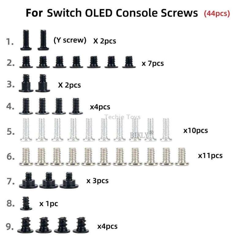 For Switch OLED Host 44 In 1 Screw Set Replacement Accessories(R22006)