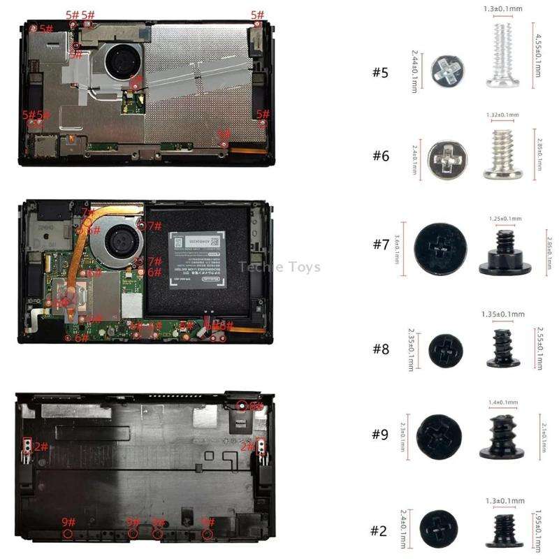 For Switch OLED Host 44 In 1 Screw Set Replacement Accessories(R22006)