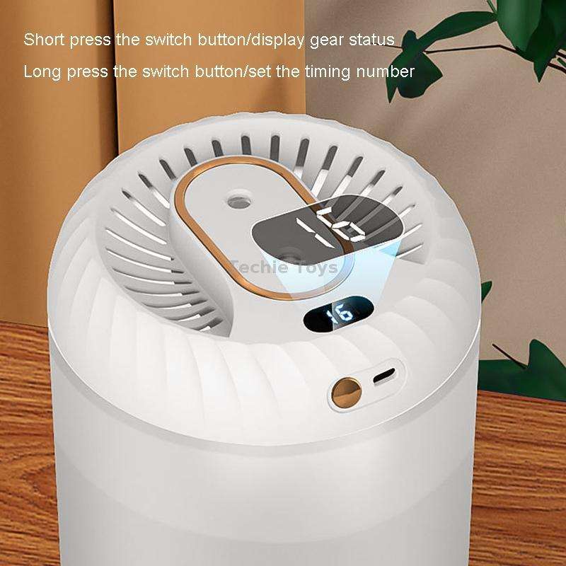 3000ml Double Nozzle Humidifier with Timing Digital Display and Colorful Ambient Light(White)