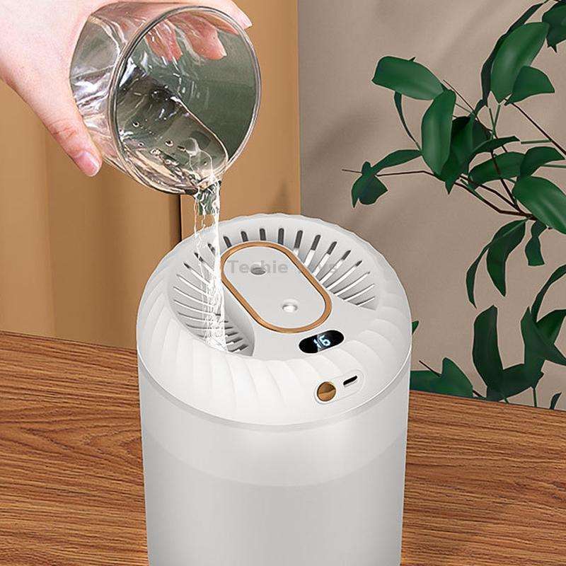 3000ml Double Nozzle Humidifier with Timing Digital Display and Colorful Ambient Light(White)