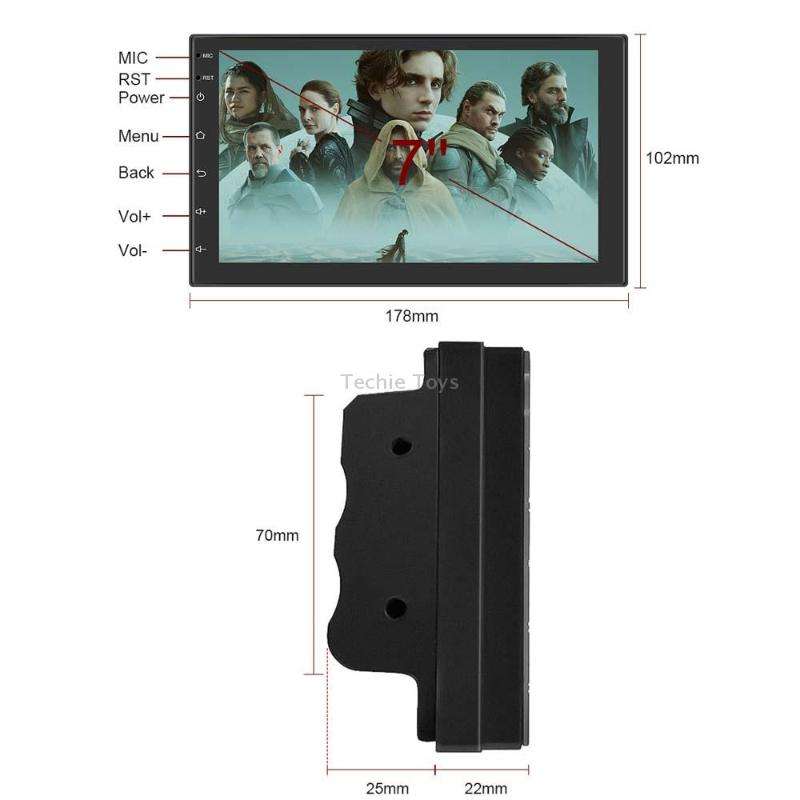 A2797 7 Inch Android WiFi 2+32G Central Control Large Screen Universal Car Navigation Reversing Vide