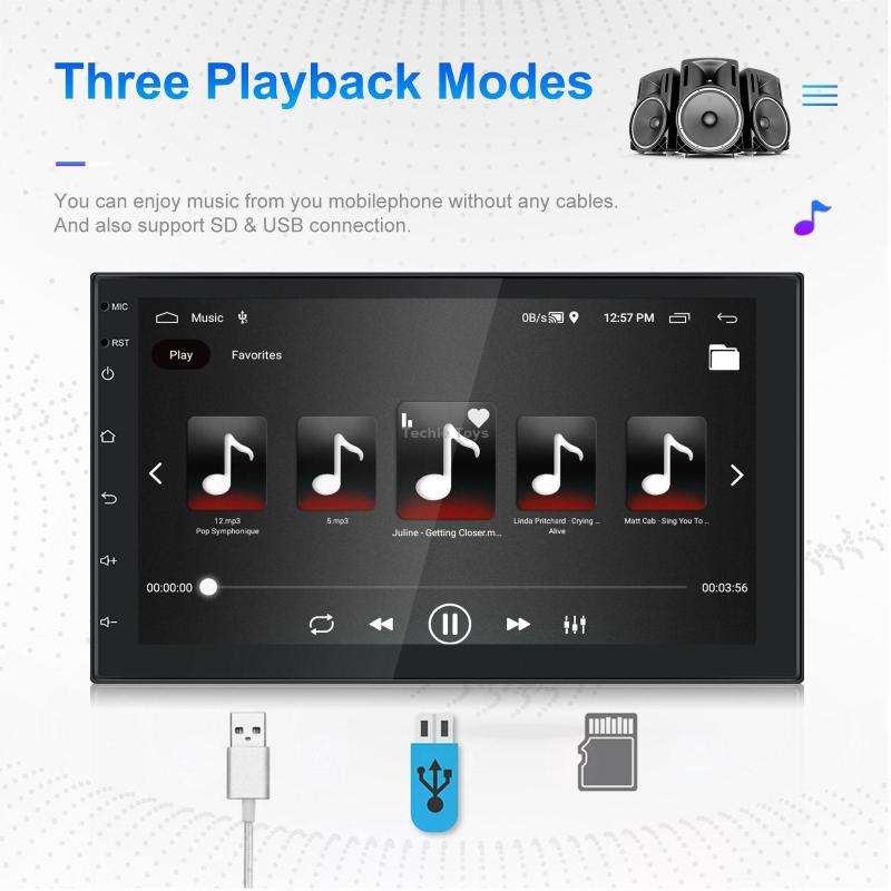 A3194 7 Inch Android 11 Central Control Carplay 2+32G Car Large Screen Navigation Reversing Video Pl