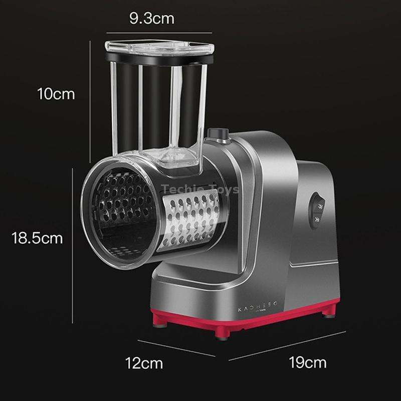 Kacheeg Electric Vegetable Cutter Multifunctional Automatic Slicer, CN Plug, Style: With 3 Knives