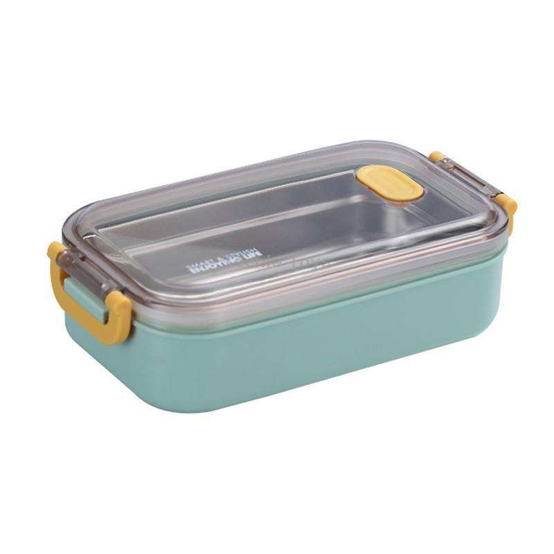 Large Capacity Refillable 304 Stainless Steel Insulated Lunch Box, Specification: 800ml (Green)