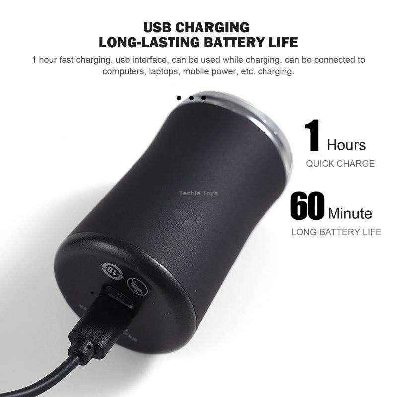 Pocket Size Washable Electric Razor USB Rechargeable Travel Shavers for Men(Black)