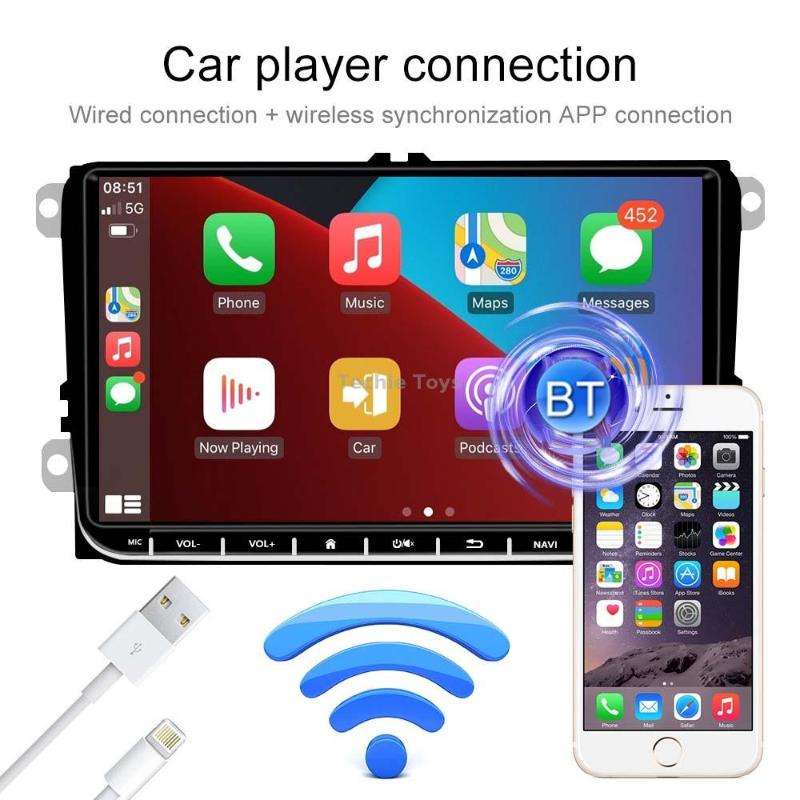 A2743 For Volkswagen 1+16G 9-inch Central Control Large Screen With Carplay Car Android10.0 Navigato