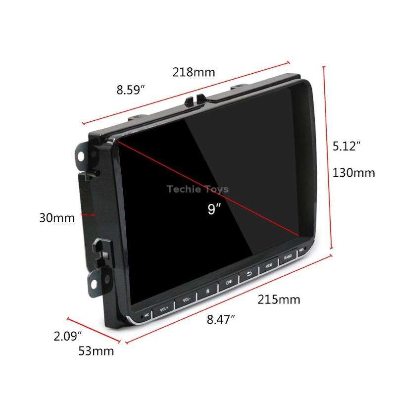 A2743 For Volkswagen 1+16G 9-inch Central Control Large Screen With Carplay Car Android10.0 Navigato