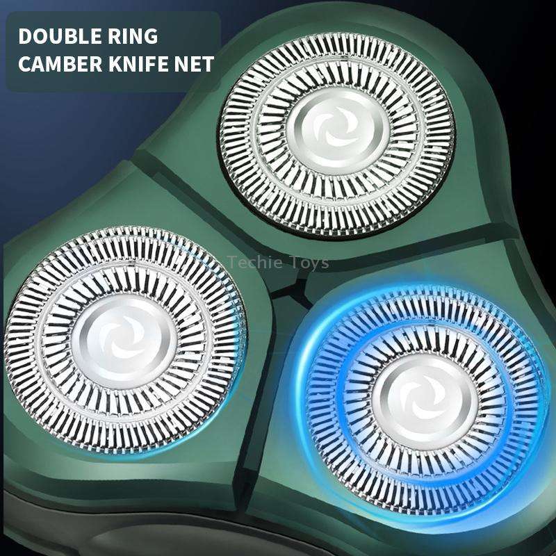 4 In 1 Smart Electric Shaver LCD Digital Display Three-head USB Rechargeable Floating Razor
