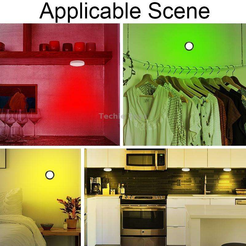 TL009-RGB Wireless Timer Dimming Night Lights Party RGB Atmosphere Lights with Remote Control(White)