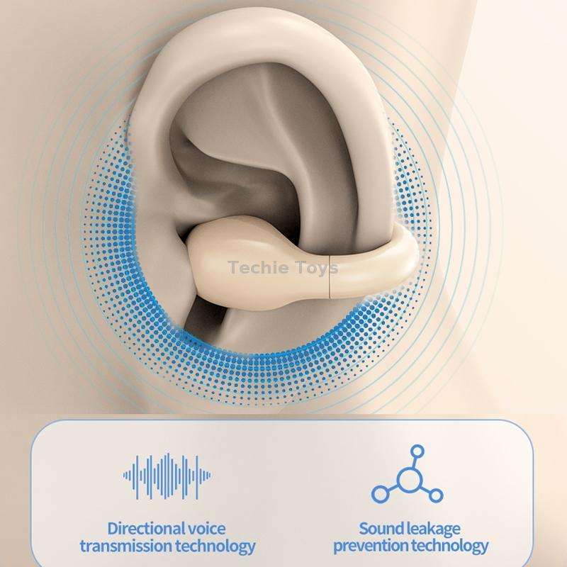 M10 IPX5 Waterproof Ear Clip Bluetooth Earphones, Style: Single Black