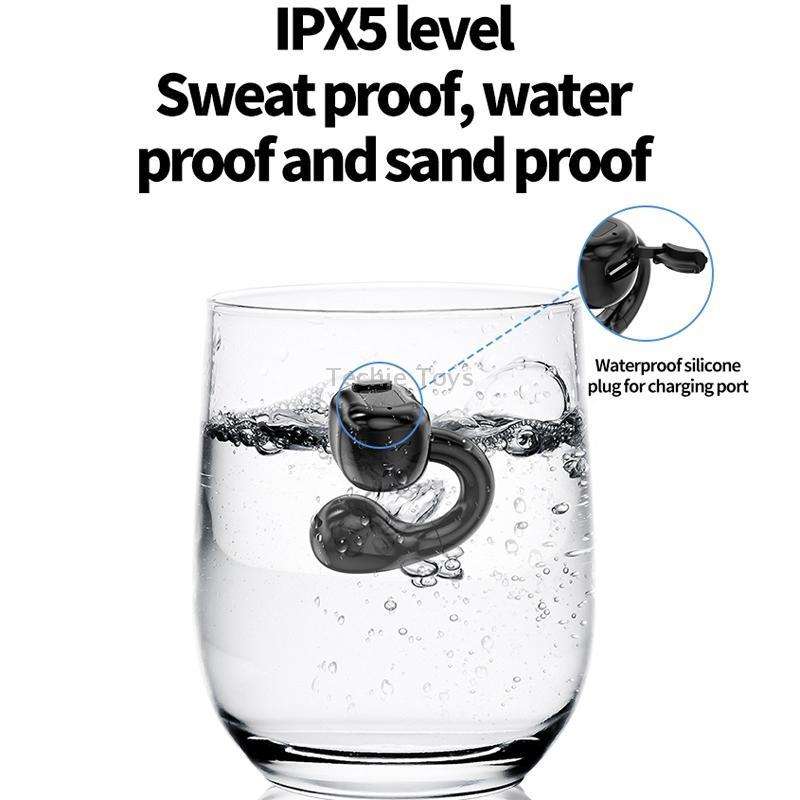 M10 IPX5 Waterproof Ear Clip Bluetooth Earphones, Style: Single Skin Color