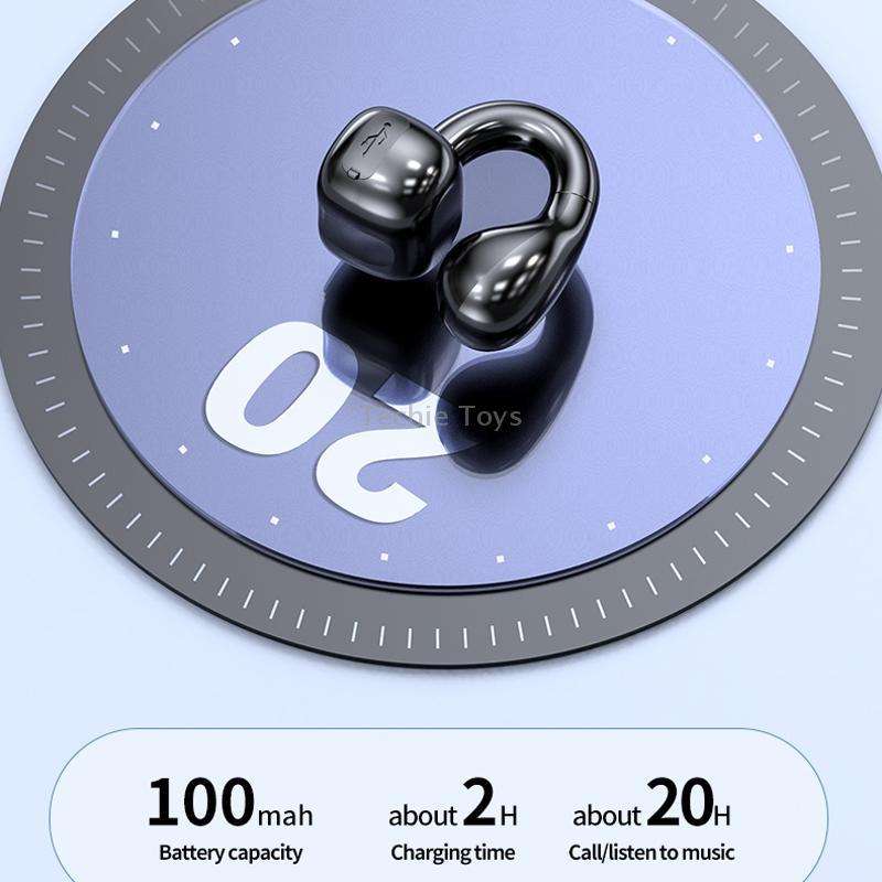 M10 IPX5 Waterproof Ear Clip Bluetooth Earphones, Style: Single Skin Color