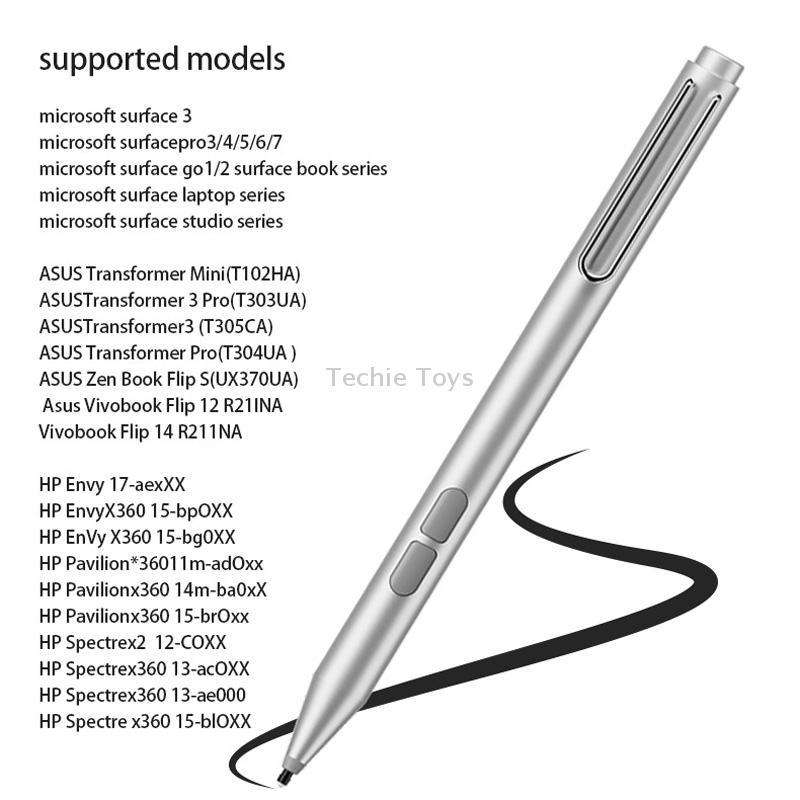 F94S For Microsoft Surface Series Stylus Pen 1024 Pressure Level Electronic Pen(Silver)