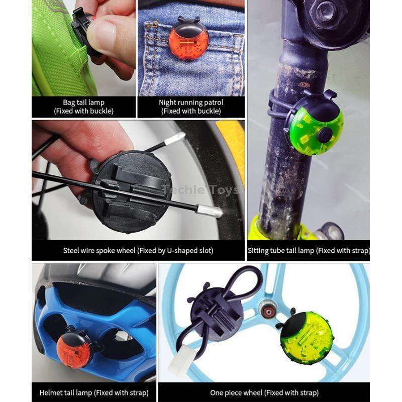 Ladybug Wheel Light Children Balance Bike Bicycle Hub Light, Color: Manual Blue
