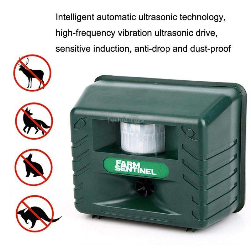 SK131 Garden Outdoor Ultrasonic Rat Repeller Snake Repelle Farm Animal Driving Device(UK Plug)
