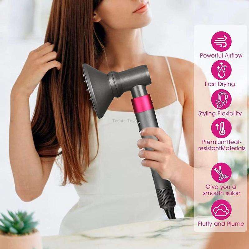 For Dyson Hair Dryer Airwarp Diffusion Nozzle Attachment Replacement Accessories Without Adapter