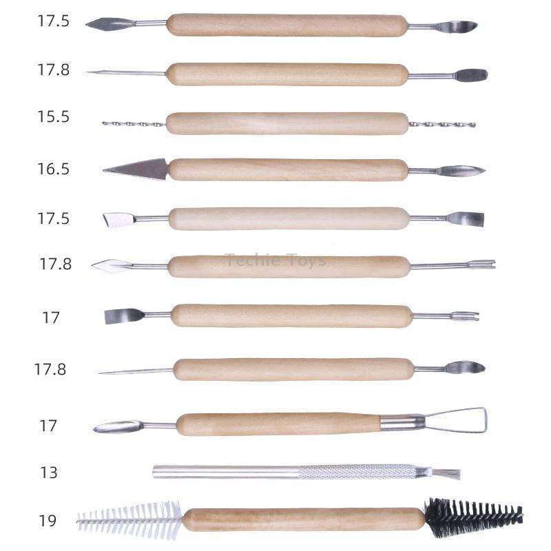 11pcs/set 11pcs/set Soft Clay DIY Wooden Knife Tools