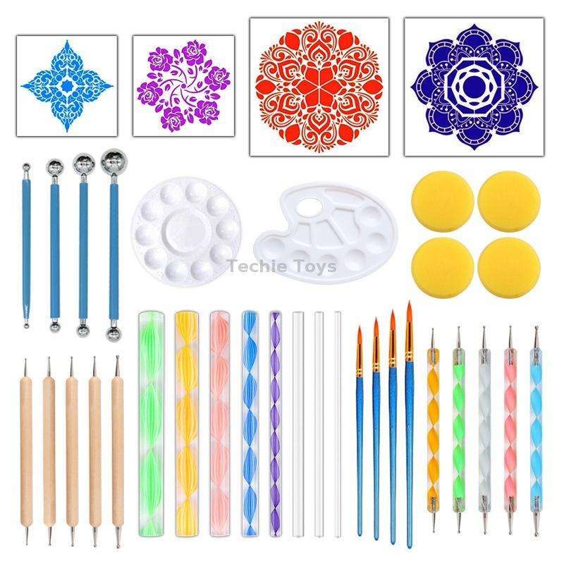 36pcs/set Dot Painting Mandala Pottery Decoration DIY Spiral Wand Tool Set