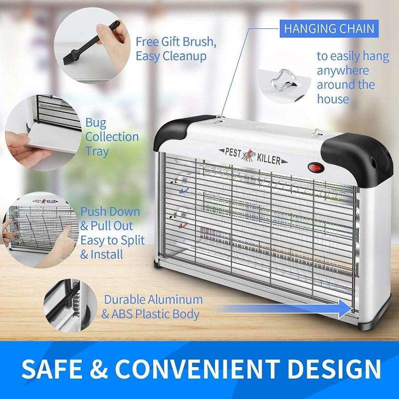 SK611 Indoor Household 20W Electric Shock Mosquito Killer Lamp High Voltage Hotel Fly Killer Lamp(UK