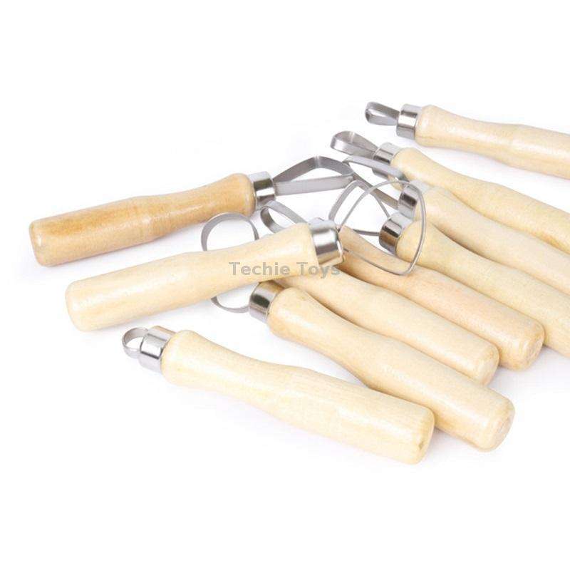 10pcs/set Art Pottery Clay Bulk Scraper Tools(Wood)