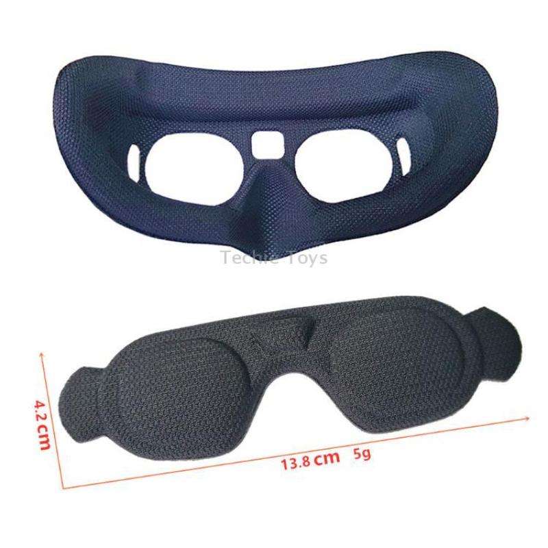 For DJI Goggles 2 Foam Padding Sponge Eye Pad Mask With Lens Cover Black
